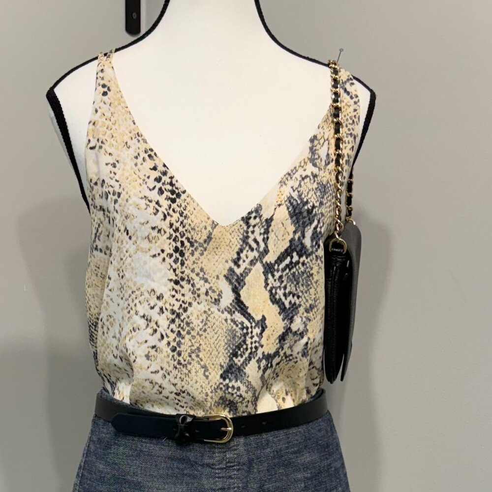 Escape by Blu Pepper Snake Print Sleeveless Top in Size Small